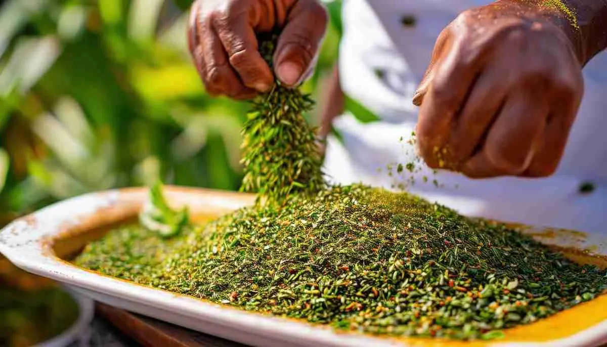 Spices drying in the sun